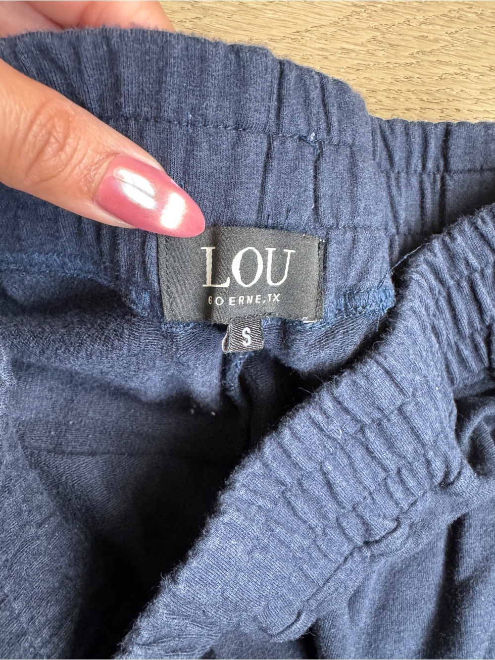 Lou Apparel Boerne, TX  Women’s Navy Blue Jogger Pants  Size S - Picture 2 of 3